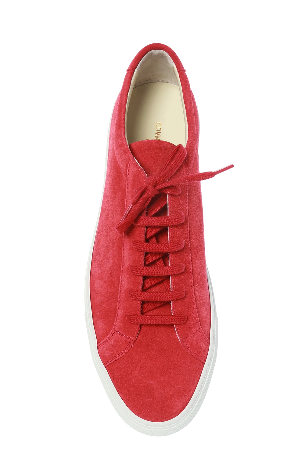 Common projects red on sale suede